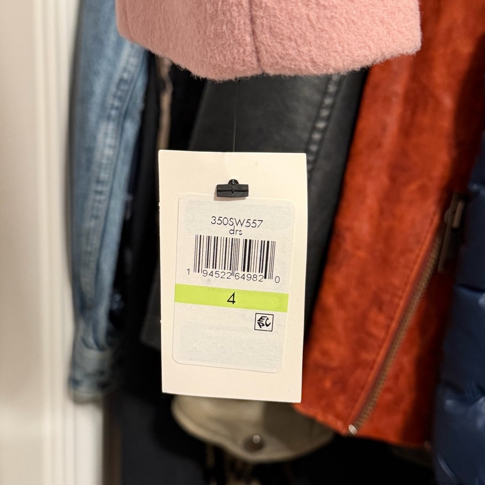 NWT Cole Haan Signature Slick Wool Blend Wrap Coat in Blush Pink Size 4 - Picture 6 of 7